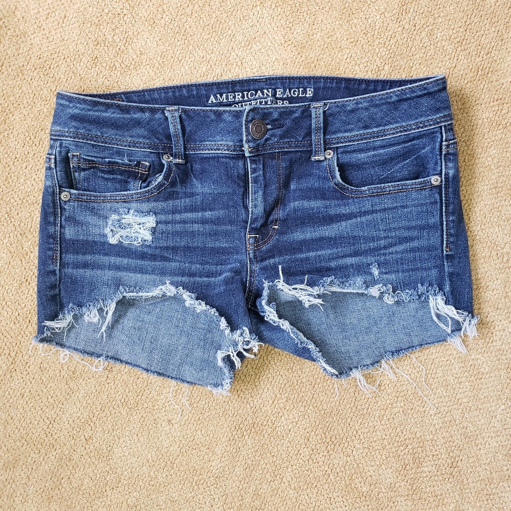 AEO • Distressed Denim Shorts